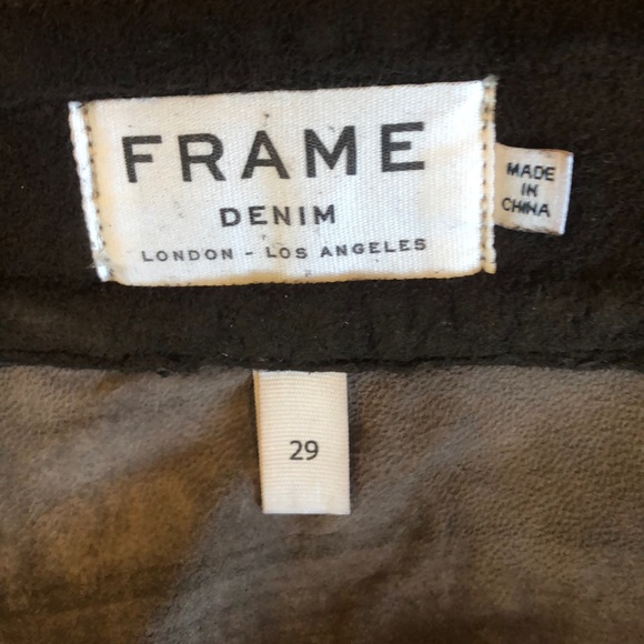 NWOT FRAME Dark  Brown Suede Leather Skirt SZ 29 - Picture 15 of 16